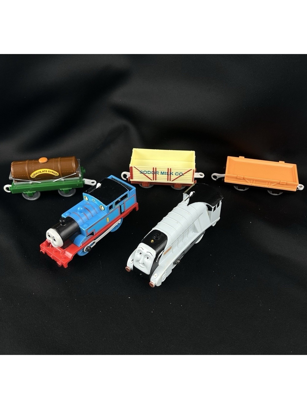 TrackMaster Thomas & Friends Thomas Spencer Chocolate + Milk + Car Tested Works